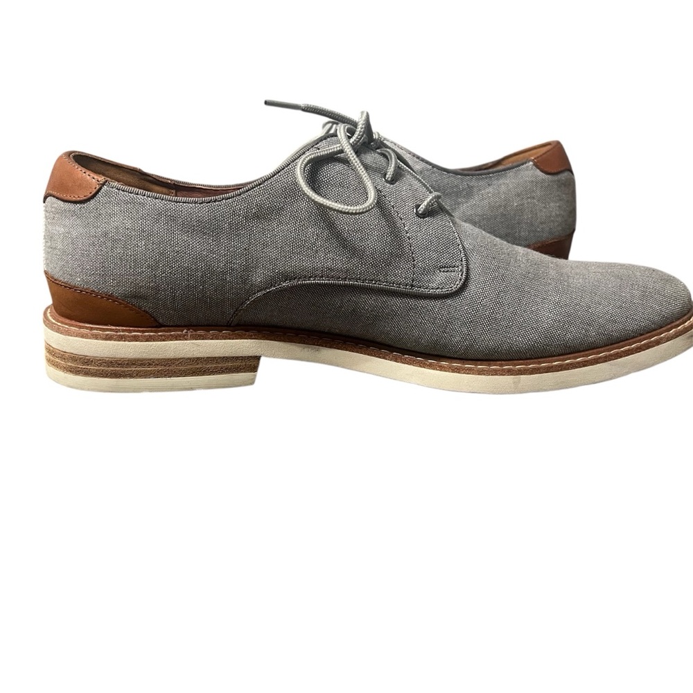 Florsheim Men's Highland Gray Oxford Plain Toe Lace Up Dress Shoes Size 11 - Picture 2 of 12